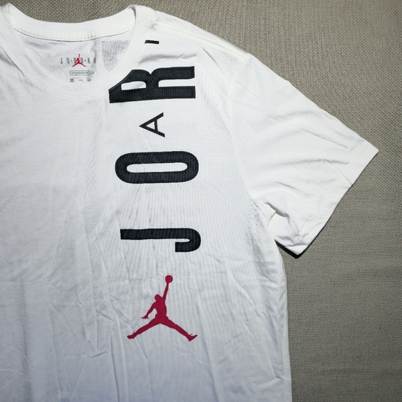 Jordan JDN AIR Stretch Short-Sleeve T-Shirt Men's Size  XXL White - Picture 11 of 14